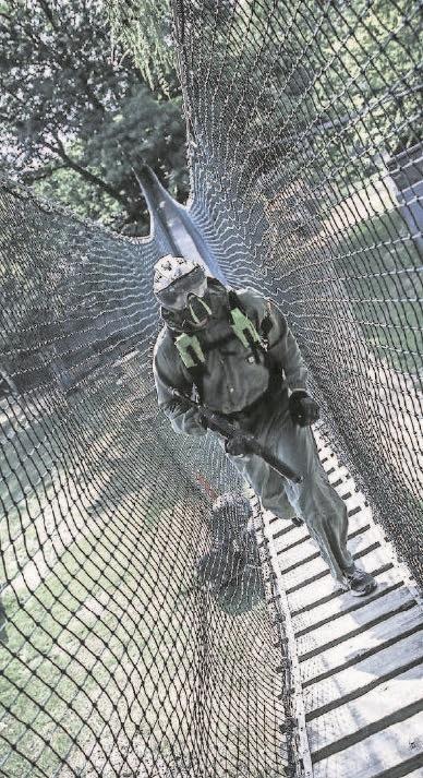 In Kampfmontur auf Punktejagd